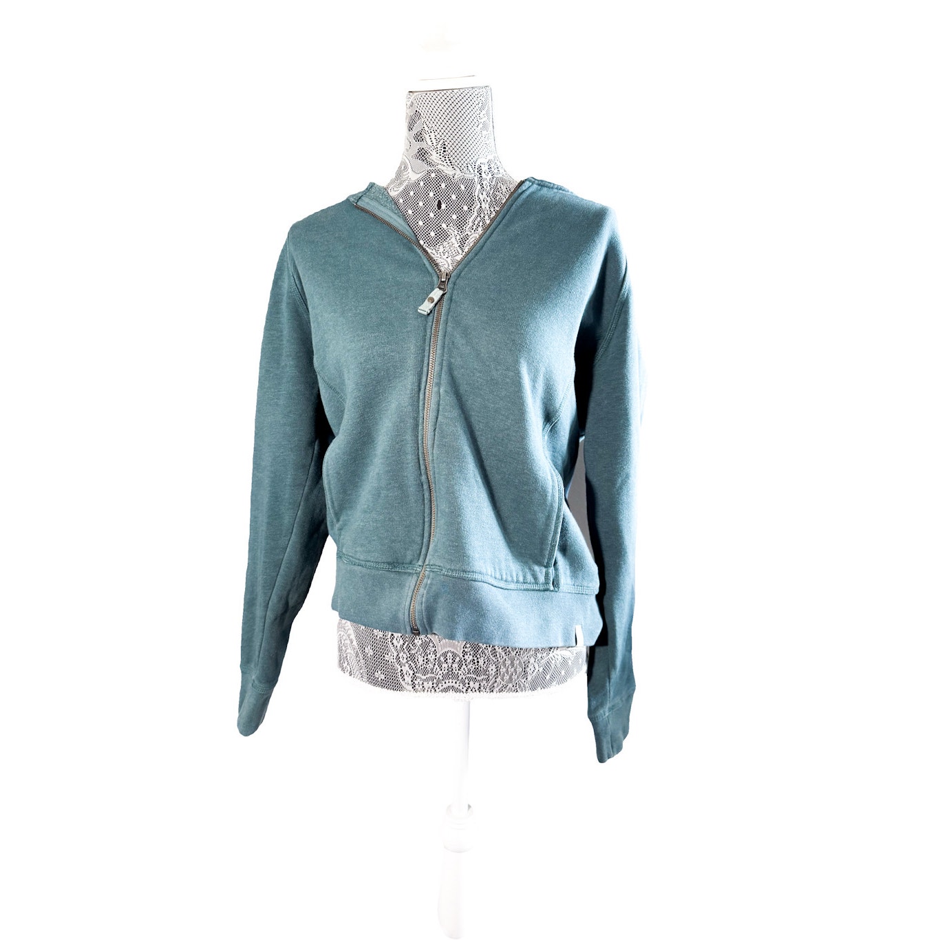 Old Ranch Brand Organic Cotton Fleece Hoodie In Provincial Blue Size Large